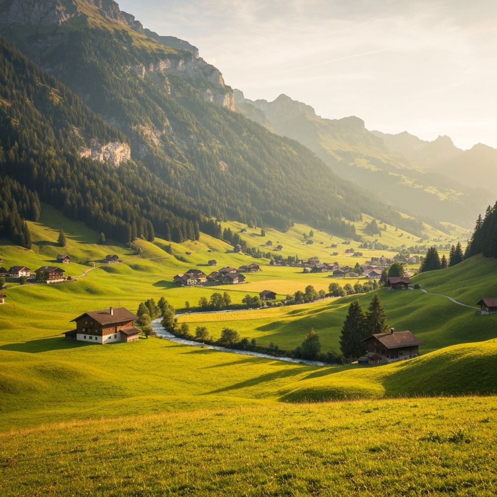 Alpine Berglandschaft mit historischem Charme